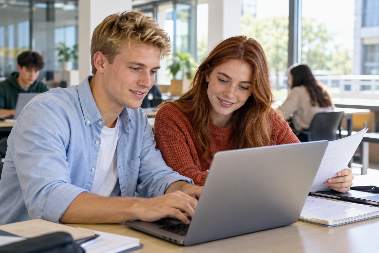 Students preparing their university applications